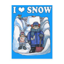 Snow Post Card postcards by ZachBear Snow Post Card postcards