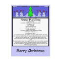 snow pudding, Merry Christmas postcards