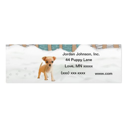 Snow puppy Business Card