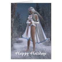 Snow Queen - Happy Holidays Greeting Cards