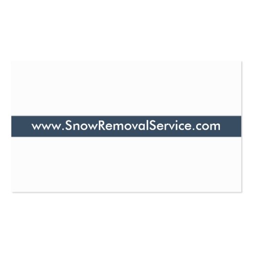 Snow Removal Business Card (back side)