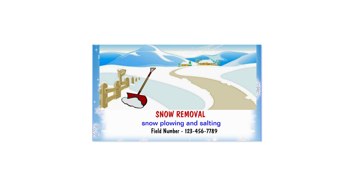 Snow Removal Business Cards Zazzle