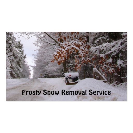 Snow Removal Business Cards Zazzle