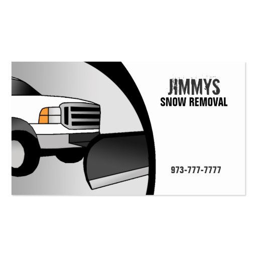 Snow Removal Business Cards (front side)