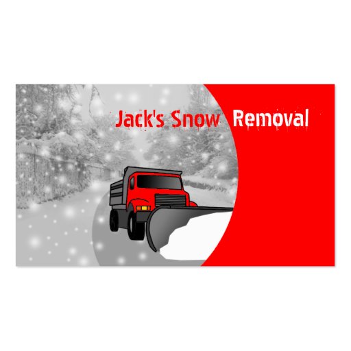 Snow Removal Business Cards- Color Changeable