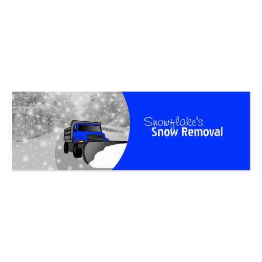 Snow Removal- Color Changeable Business Cards (front side)