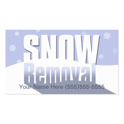 Snow Removal Marketing Professional Template Business Card Templates (front side)