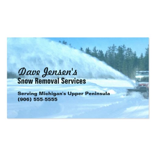 Snow Removal Snowplowing Shoveling Service Business Card Zazzle