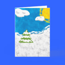Snow scene cards