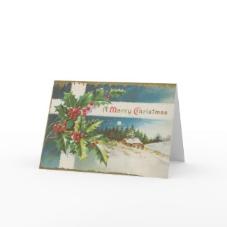 Snow Scene Christmas Card card