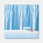 Snow Scene Fridge Magnets