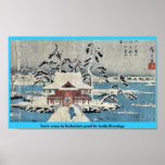 Snow scene in Inokashira pond by Andō,Hiroshige Poster