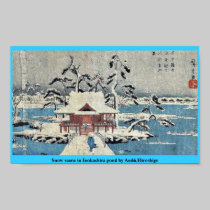 Snow scene in Inokashira pond by Andō,Hiroshige posters