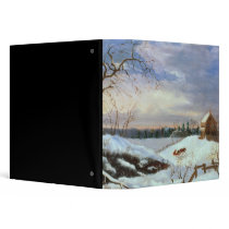 Snow scene, New England Vinyl Binder