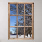 Snow Scene View from a Window print