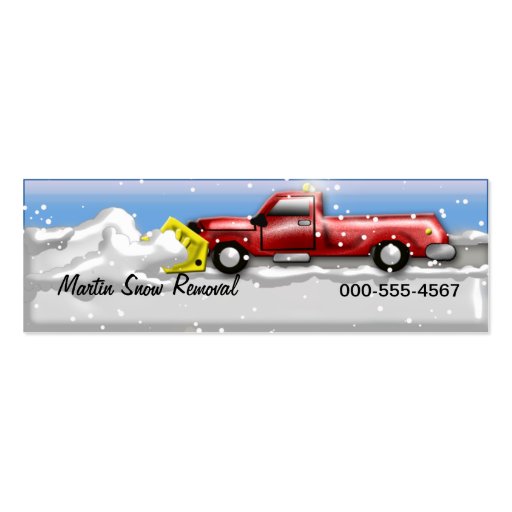 snow service business card templates (front side)