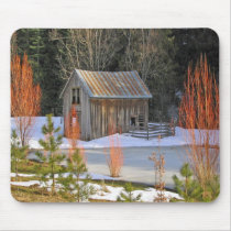 Snow Shed Mousepad by Dreamscapes Snow Shed Mousepad