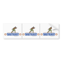Snow Skiing Biathlon Bumper Sticker