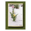 Snow Sprinkled Pink and Yellow Tulips cards