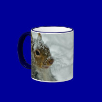 Snow Squirrel Mug mugs