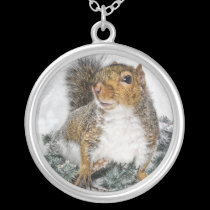 Snow Squirrel necklaces