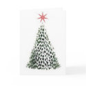 Snow Star Tree Greeting Card by eric_Slade Snow Star Tree Greeting Card