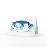 Snow Tiger and Snow Man Greeting Cards