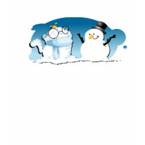 Snow Tiger and Snow Man T-shirt by fuzzacademy Snow Tiger and Snow Man T-shirt