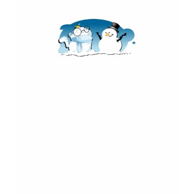 Snow Tiger and Snow Man Shirt by fuzzacademy