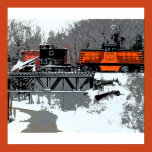 railroad, rail road, train, snow, new york,