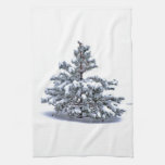 snow tree towels