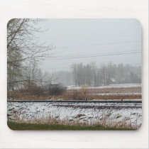 Snow Trees Fields mousepads