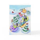 greeting, card, holiday, christmas, snow,