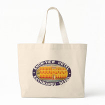Snow View Hotel Kathmandu Nepal bags by RetroCommunications Snow View Hotel Kathmandu Nepal bags