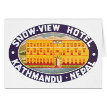 Snow View Hotel Kathmandu Nepal Greeting Card
