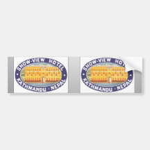 Snow-View Hotel Kathmandu Nepal, Vintage Bumper Stickers