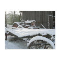 Snow wagon postcards