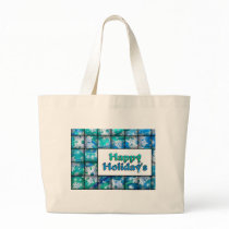 Snow Weave Happy Holiday bags