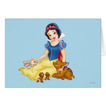 Snow White and Animal Friends Greeting Cards