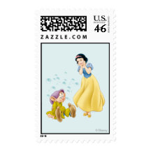 Snow White and Dopey Bubbles Postage Stamps