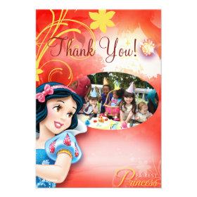 Snow White Birthday Thank You Cards Custom Announcements