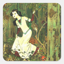 Snow White Chased By Wolves Sticker