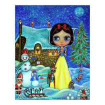 Snow White Christmas Poster posters
