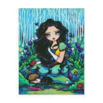 Snow White Dwarves Fantasy Fairy Art Postcard