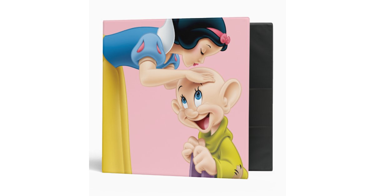 Snow White Kissing Dopey On The Head 3 Ring Binder Zazzle 
