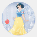 Snow White Princess Round Sticker