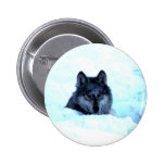 Snow Wolf  Wolves Buttons