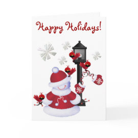 Snow Woman Christmas Card card
