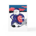 Snow Woman Holiday Card by pennysart Snow Woman Holiday Card