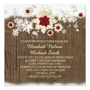 Snow Wood Christmas Wedding Invite